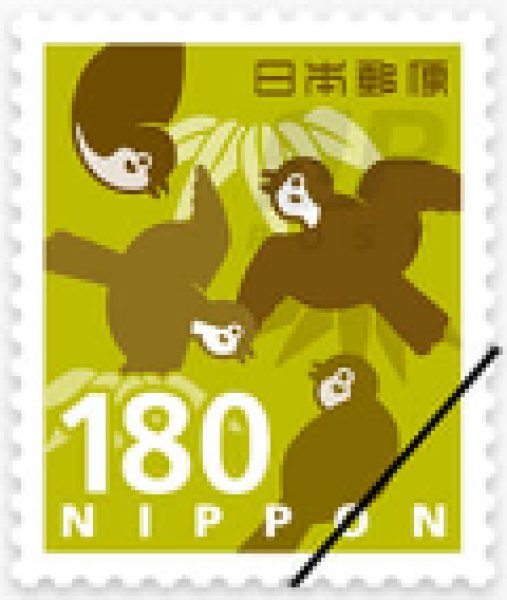 画像1: 通常切手180円1シート(100枚) (1)